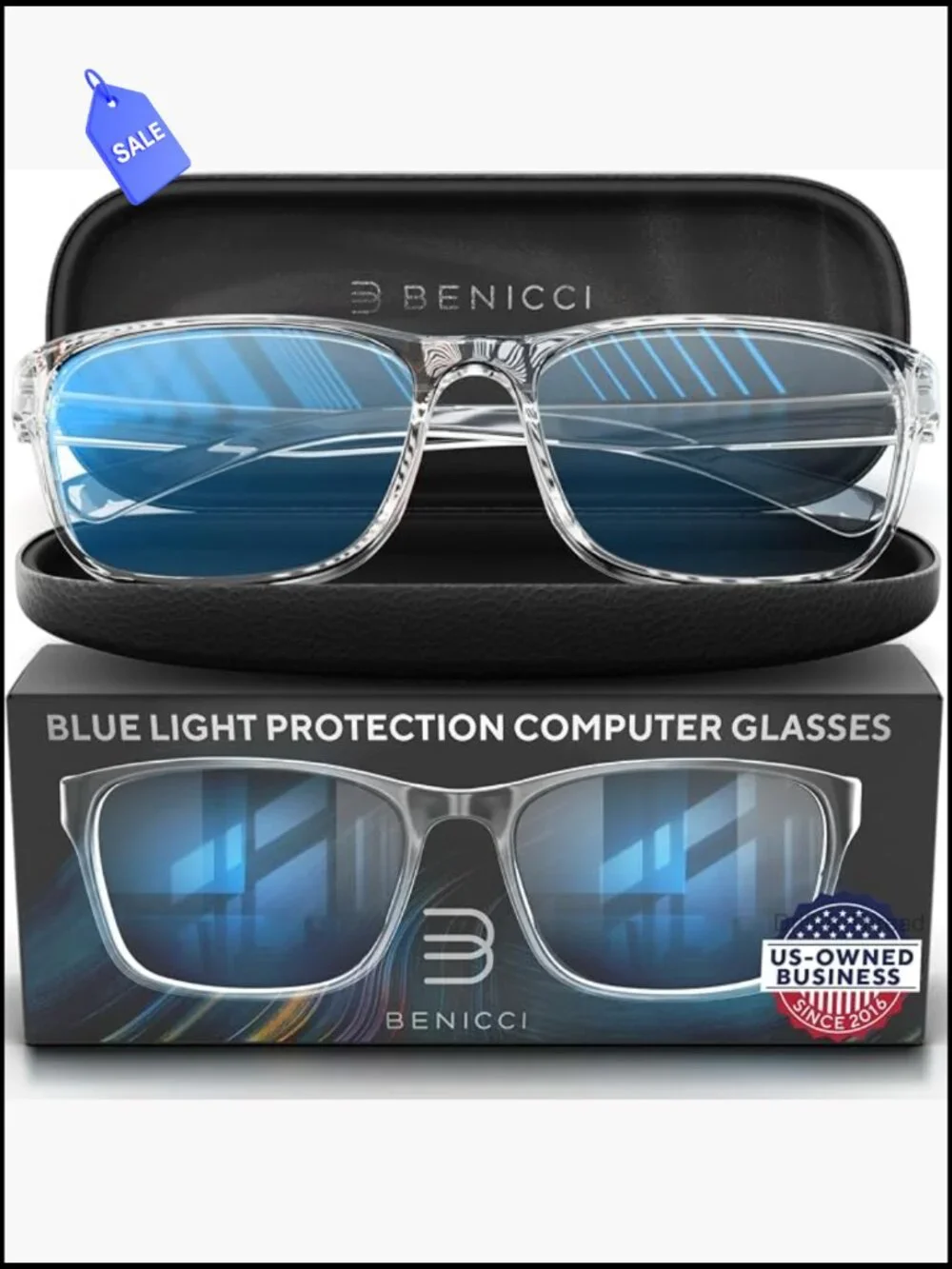 Stylish Blue Light Blocking Glasses for Women Men Reduce Eye Strain